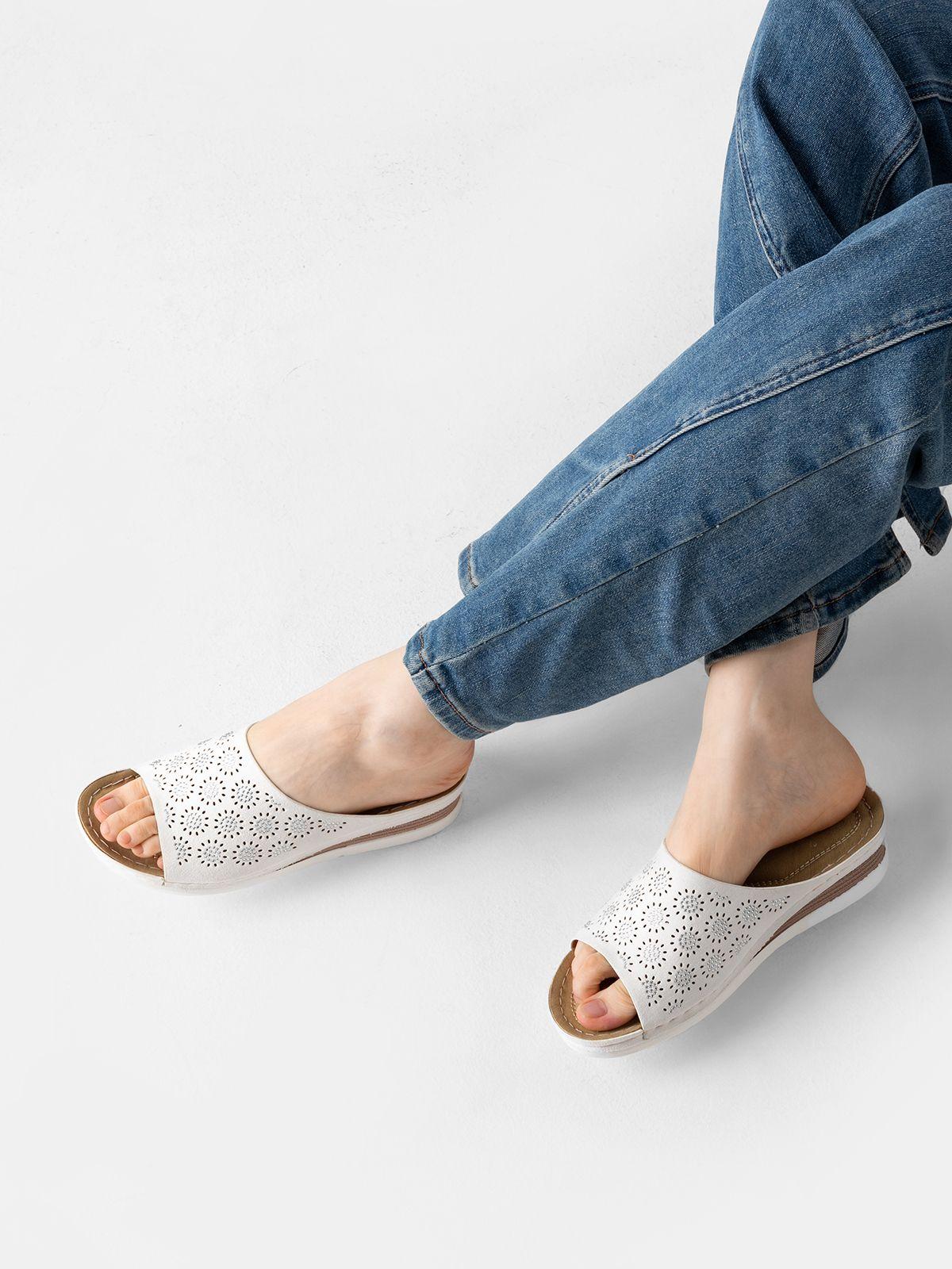 Sandalias Chalas Casual Confort Mujer Taco Cuña Weide QIU365-1