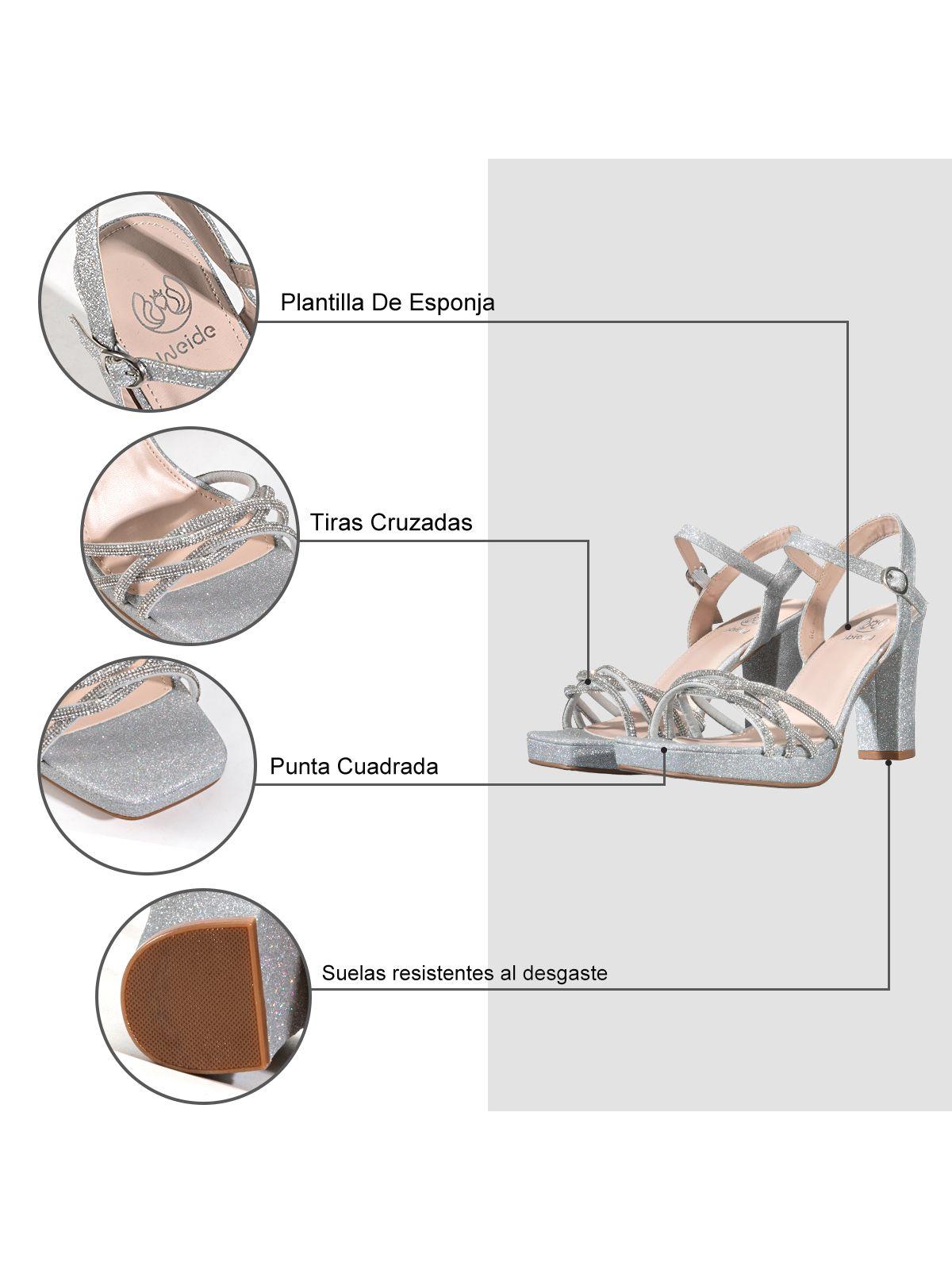 Sandalia Fiesta Glitter Elegante Mujer Weide YOU236-5