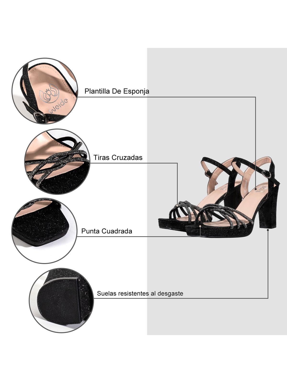 Sandalia Fiesta Glitter Elegante Mujer Weide YOU236-7