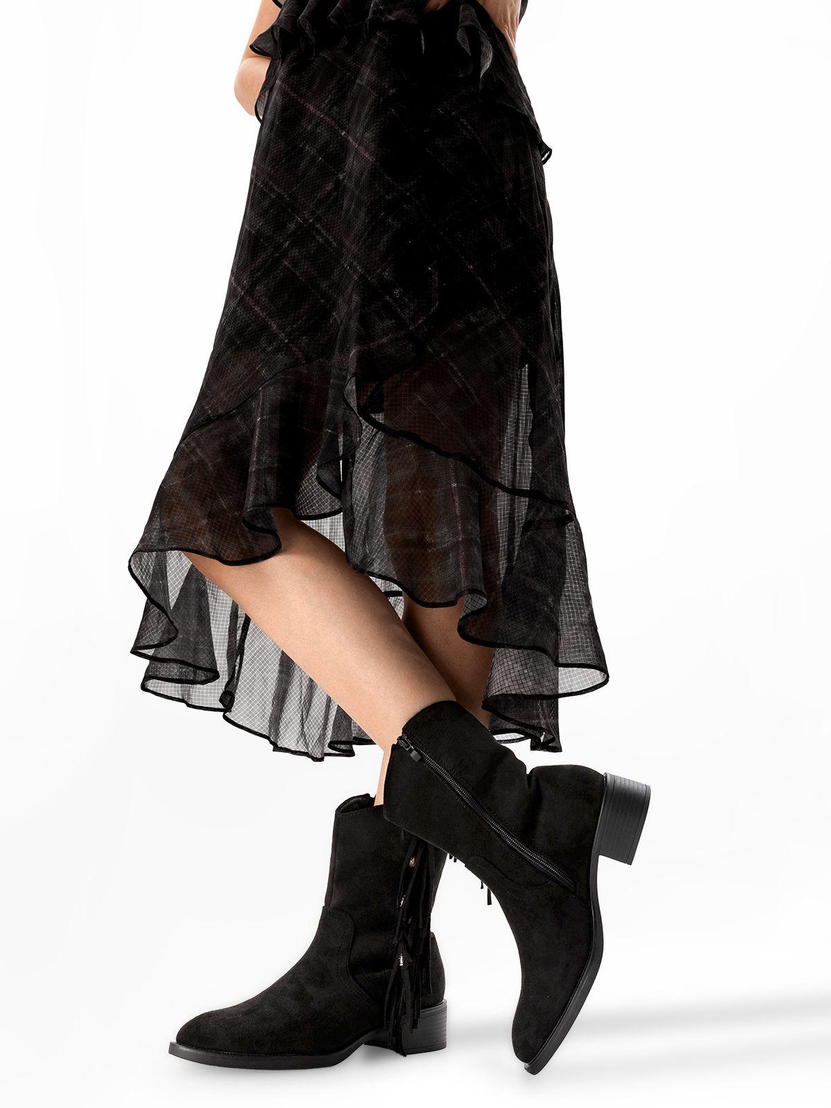 Botín Taco Mujer Casual PU Textil Weide DH91-1