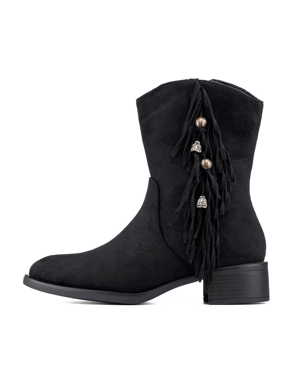 Botín Taco Mujer Casual PU Textil Weide DH91-2