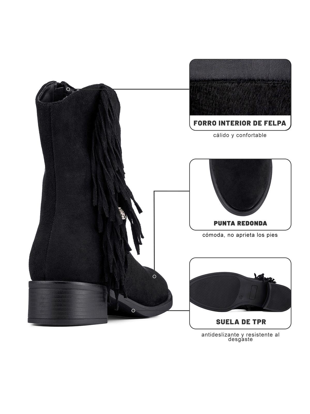 Botín Taco Mujer Casual PU Textil Weide DH91-8