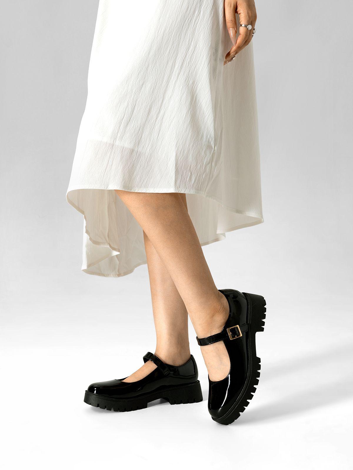 Zapato Mary Jane Plataforma Escolar Mujer Weide JN720-1