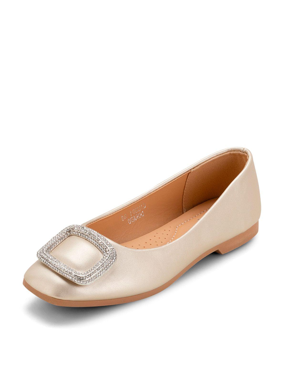 Zapato Taco Dorado Casual QIU301 Weide-0