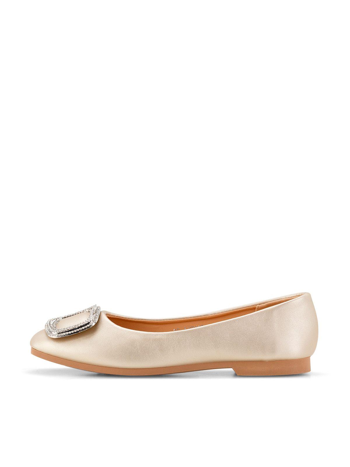 Zapato Taco Dorado Casual QIU301 Weide-1