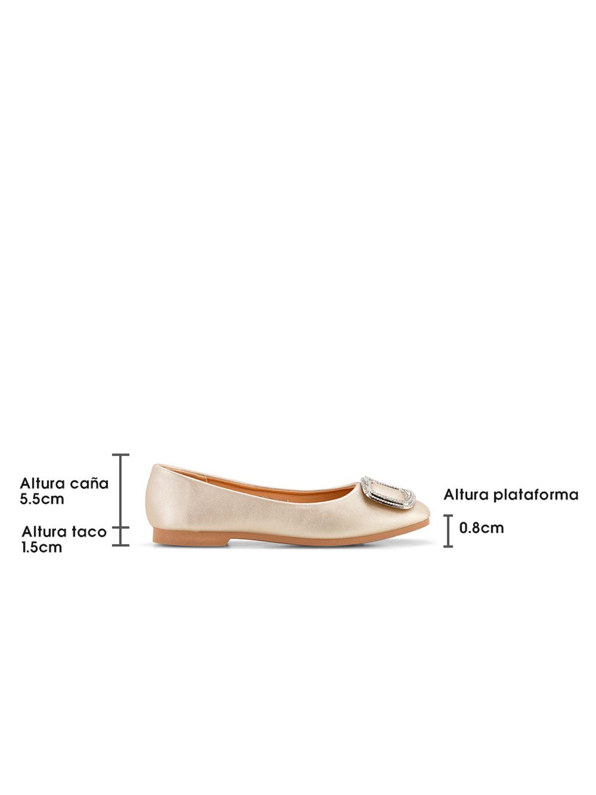 Zapato Taco Dorado Casual QIU301 Weide-4