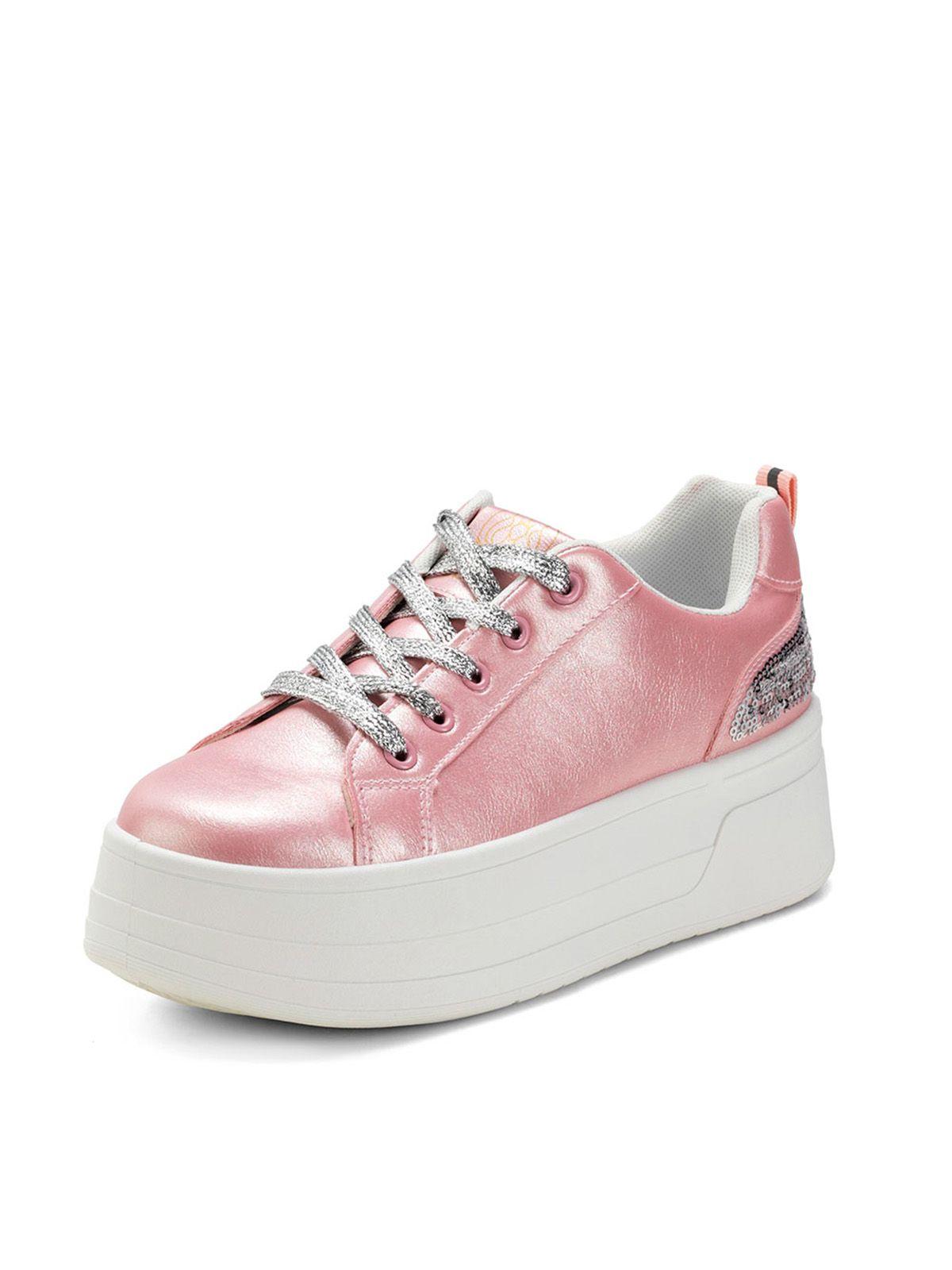 Zapatilla Plataforma Rosado Casual LT107 Weide-0