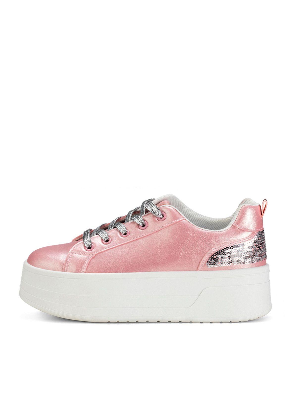 Zapatilla Plataforma Rosado Casual LT107 Weide-1