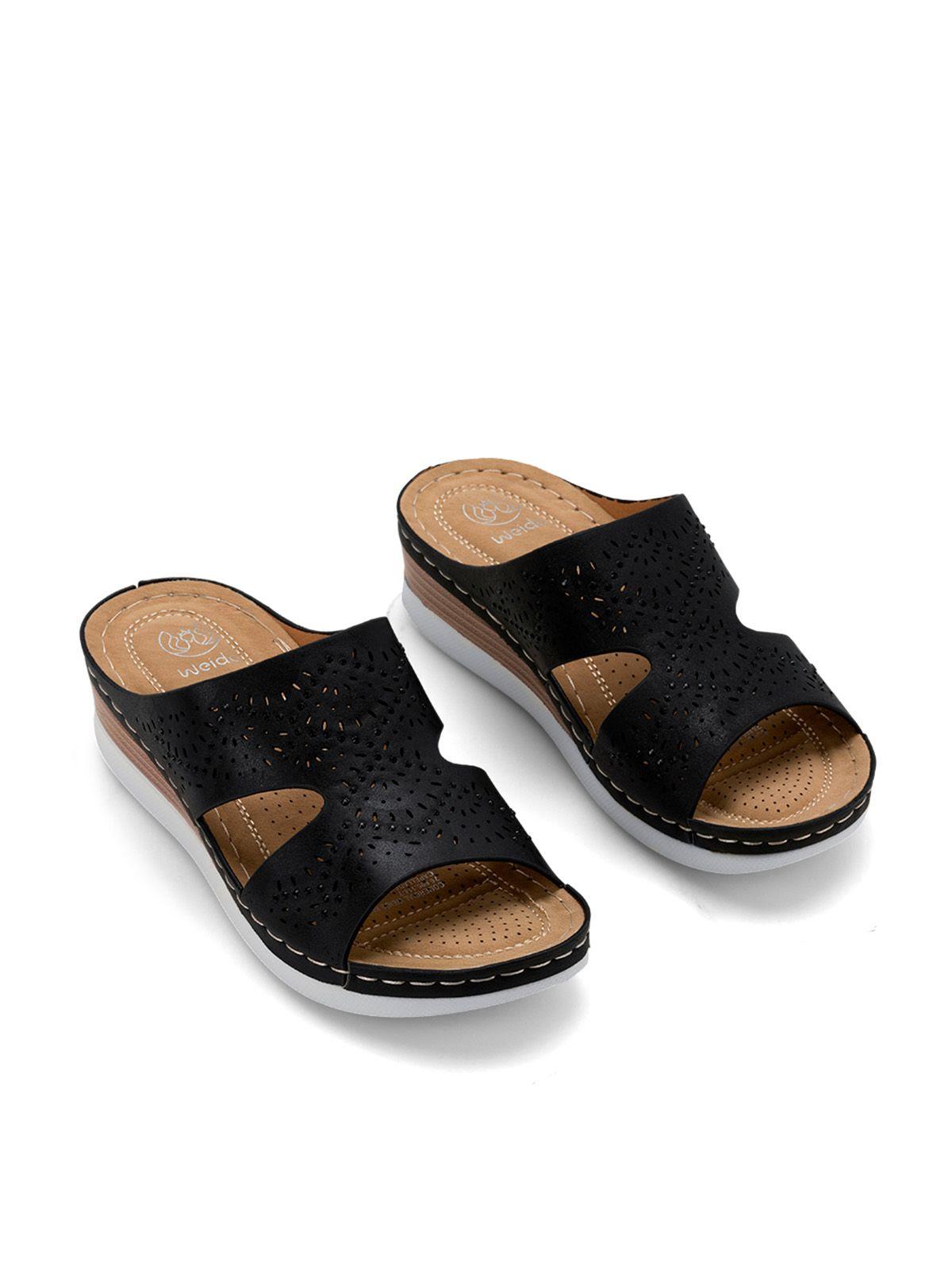 Sandalia Plataforma Negro Casual QIU307 Weide-2