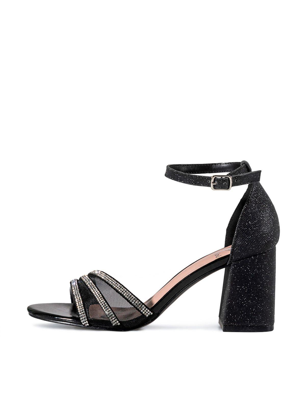 Sandalia Taco Negro Fiesta QIU296 Weide-1