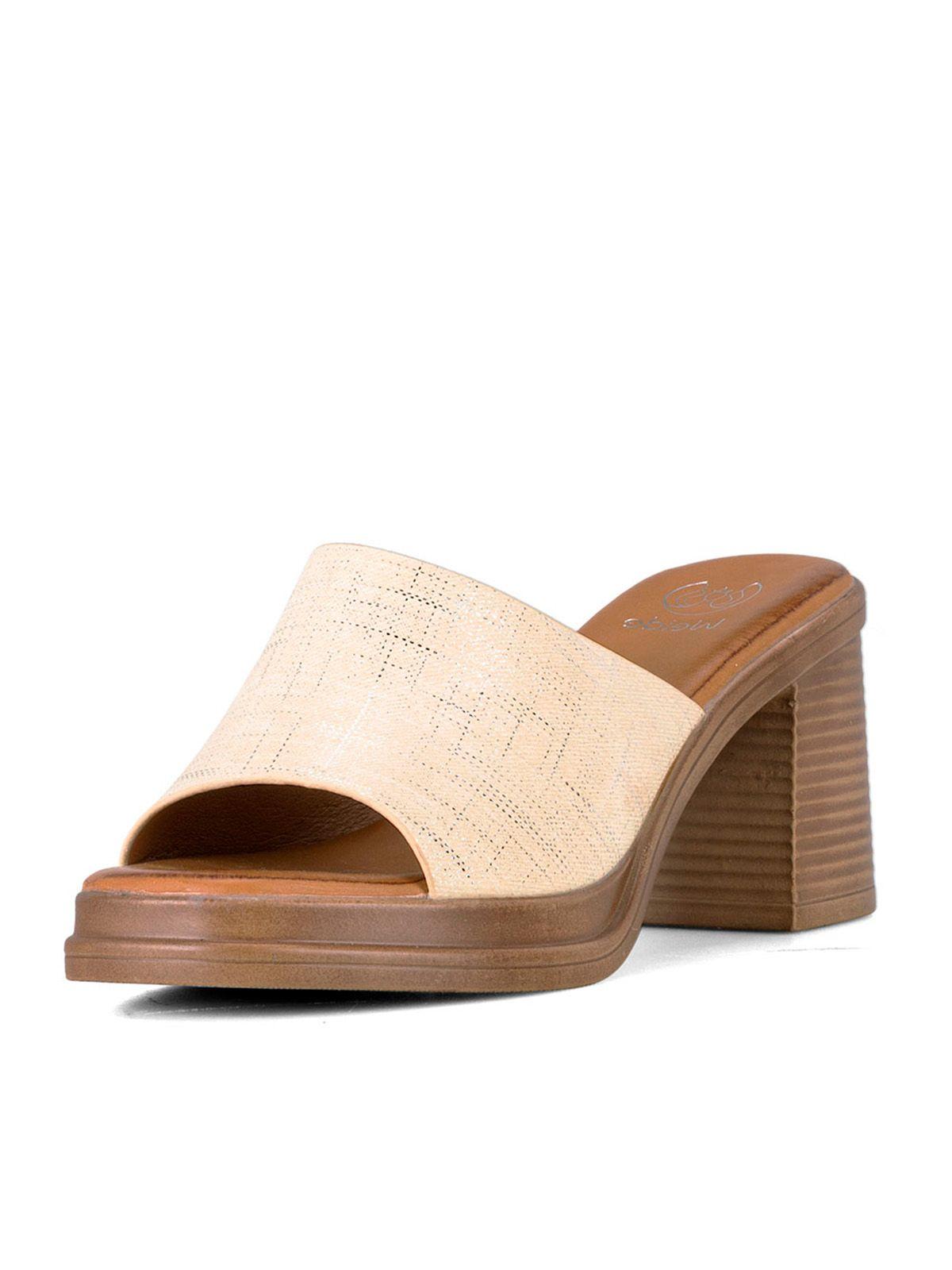 Sandalia Taco Beige Casual JN30 Weide-0