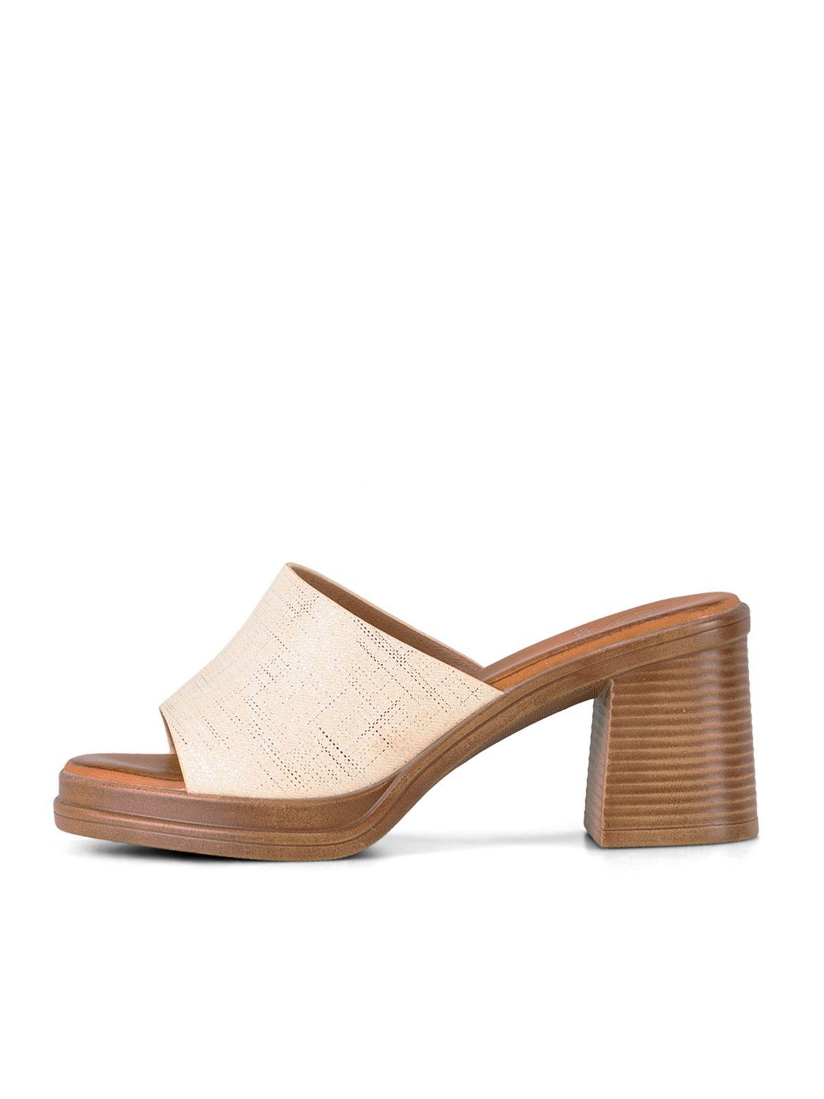 Sandalia Taco Beige Casual JN30 Weide-1