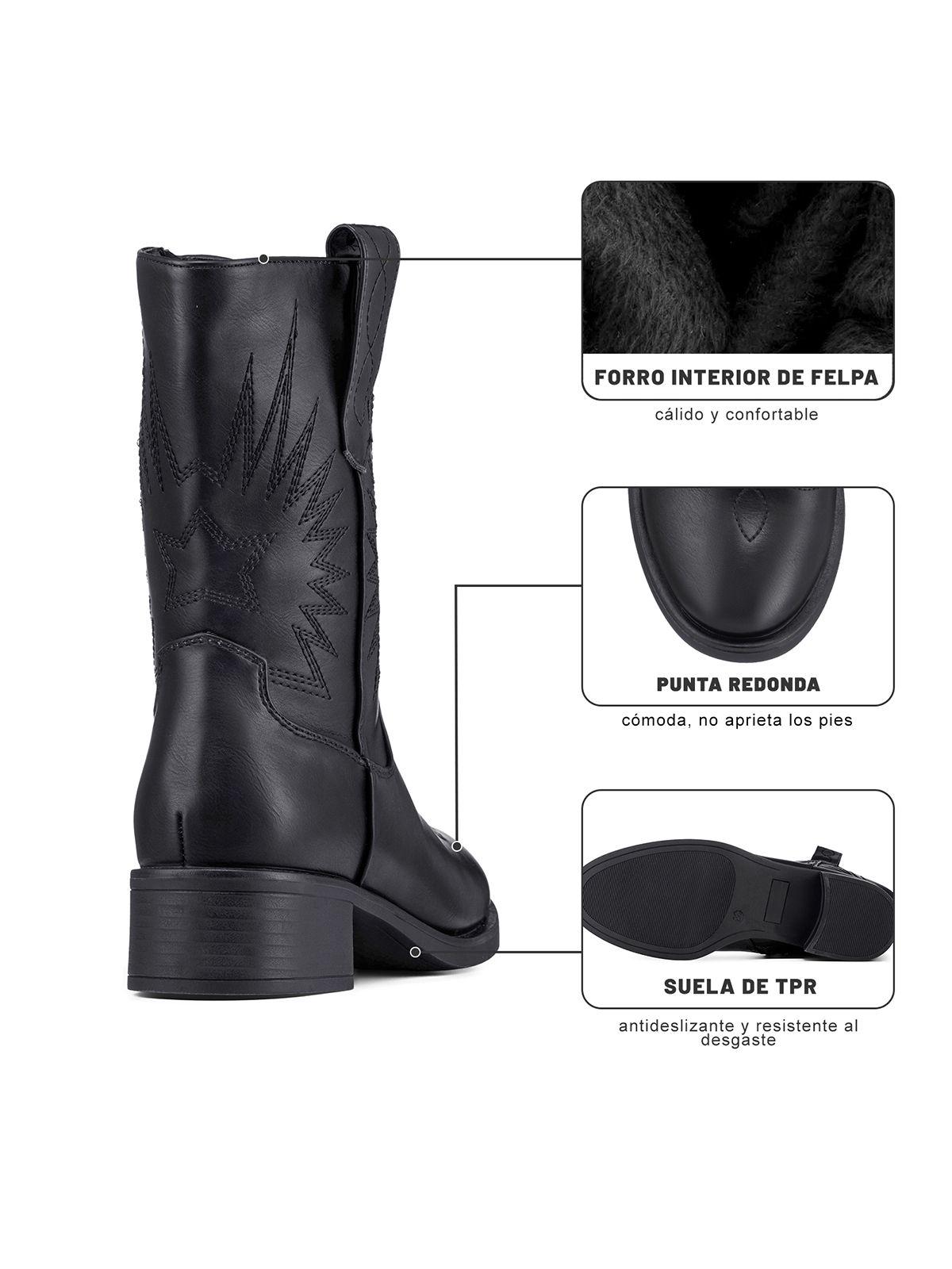 Bota Taco Mujer Casual PU Weide DH92-8