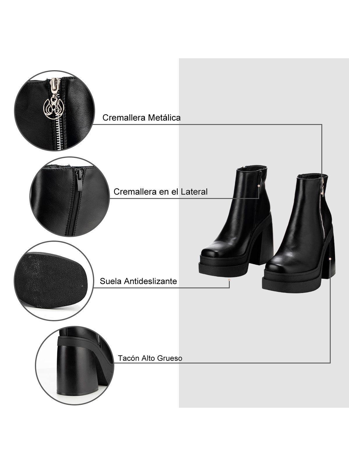 Botin Negro Casual Mujer Weide DH65-6