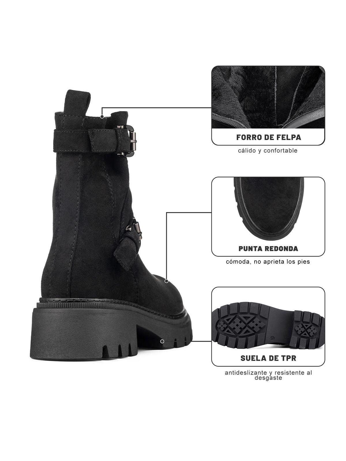 Botín Taco Mujer Casual PU Textil Weide CZY652-9