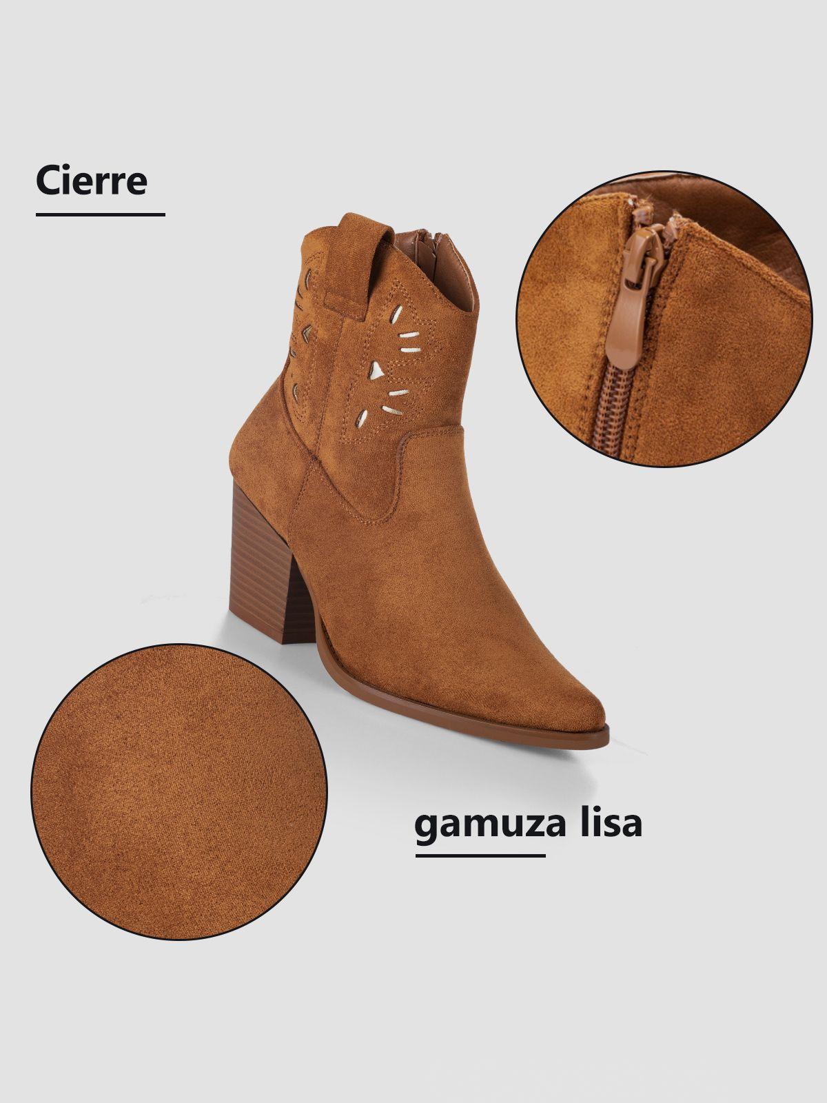 Botin Mujer Cándida Camel Weide-6