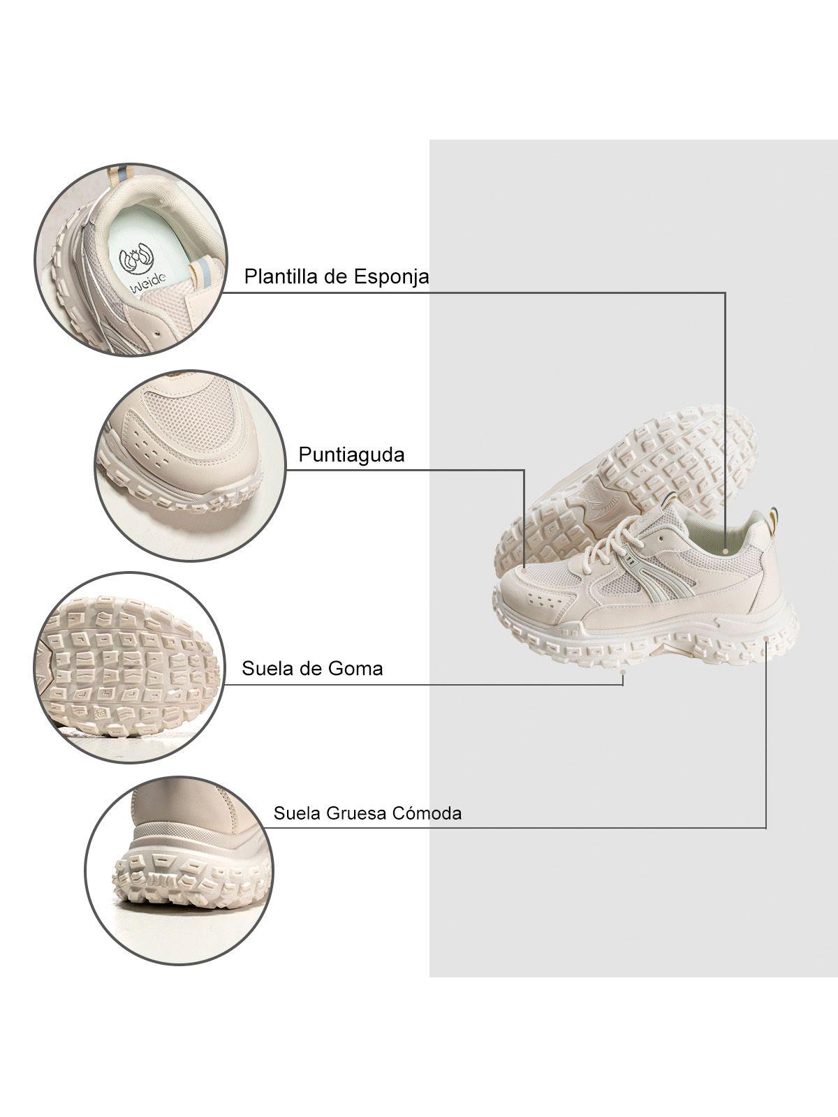 Zapatillas Beige Casual Mujer Weide SL03-7
