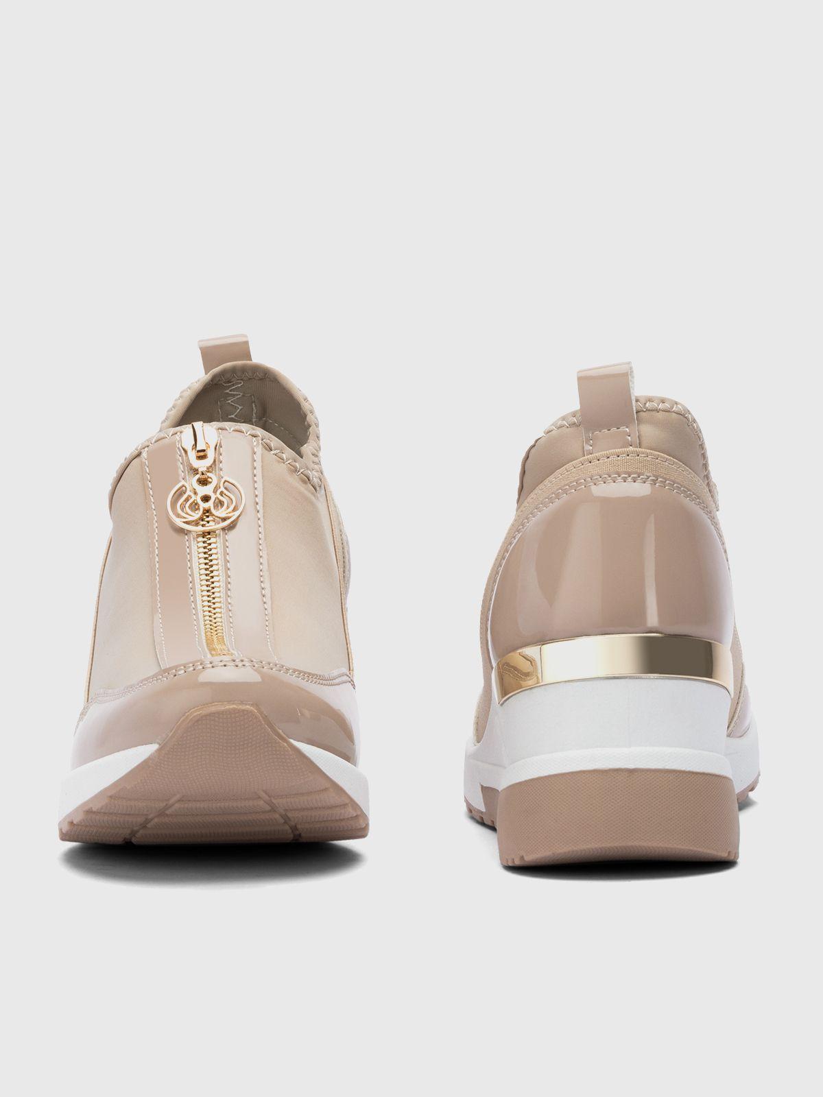 Zapatilla Mujer Diana Caqui Weide-4