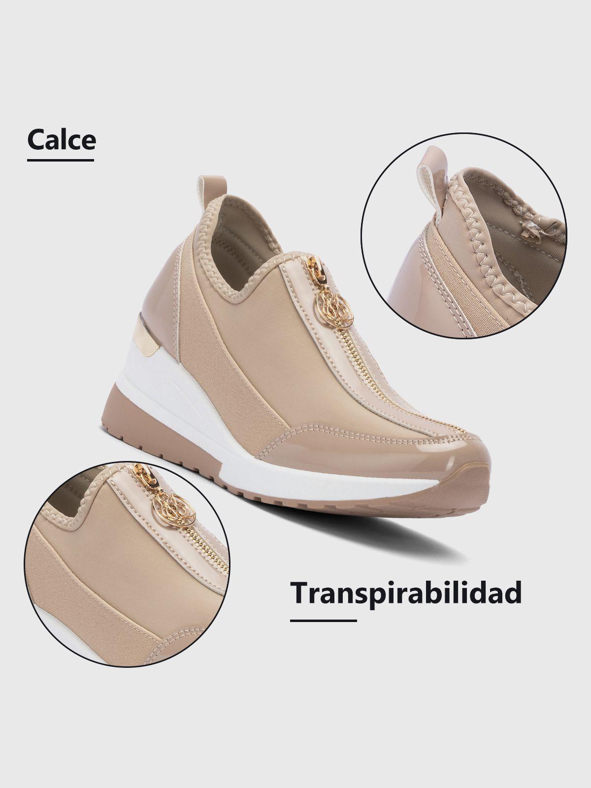 Zapatilla Mujer Diana Caqui Weide-6