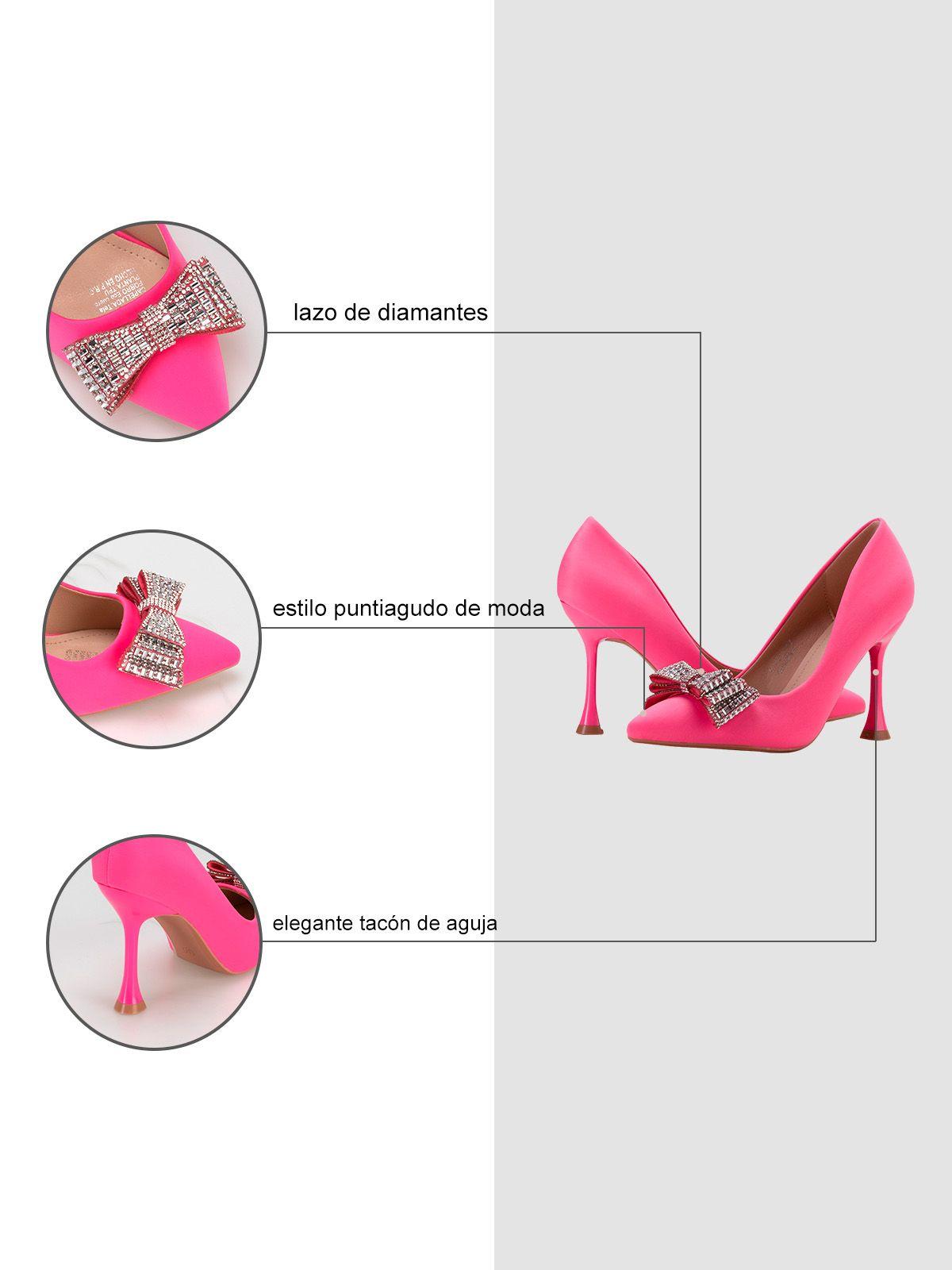 Zapato Taco Alto Durazno Fiesta QIU313 Weide-5