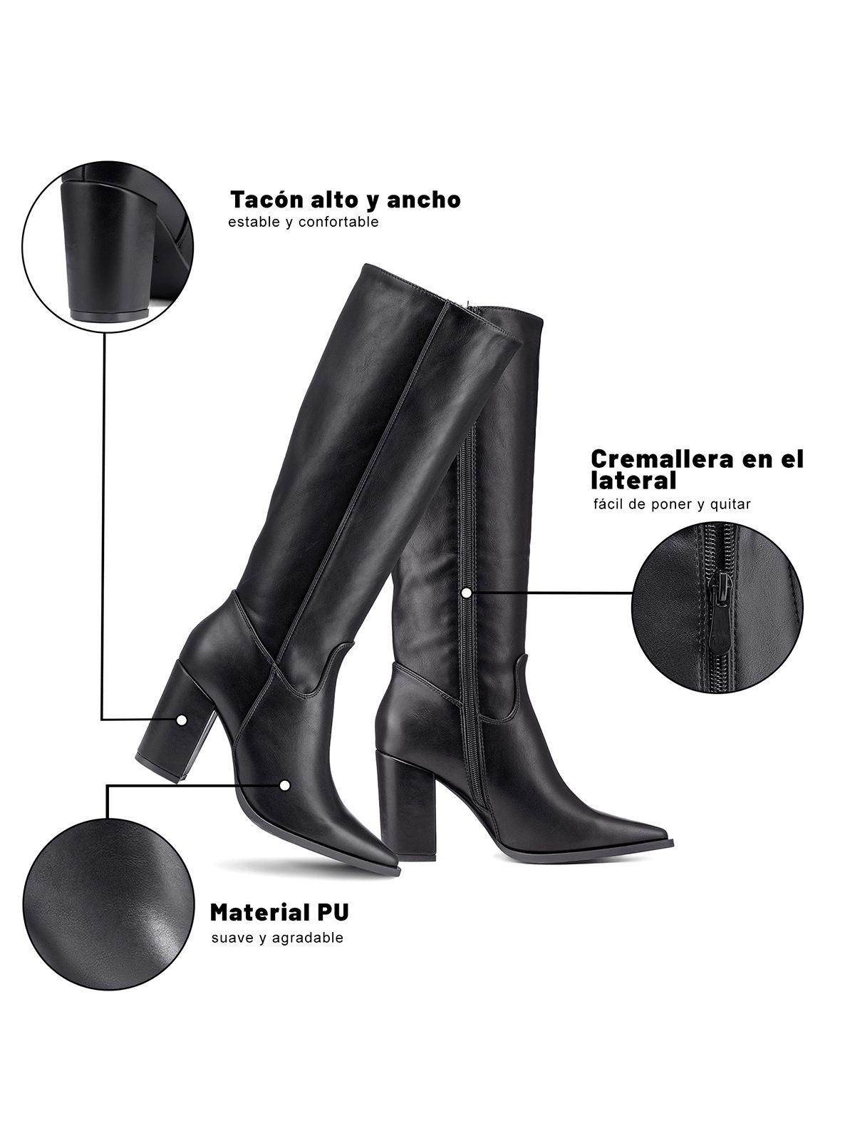 Bota Taco Mujer Urbana PU Weide QBM28-7
