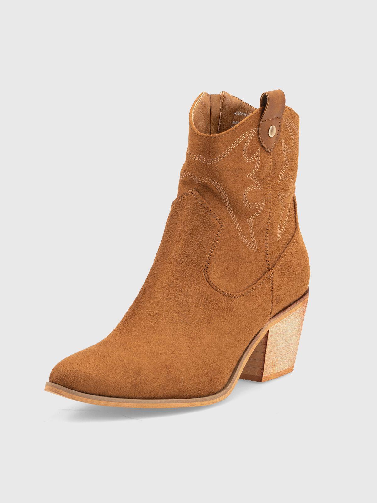 Botin Mujer Emma Camel Weide-0