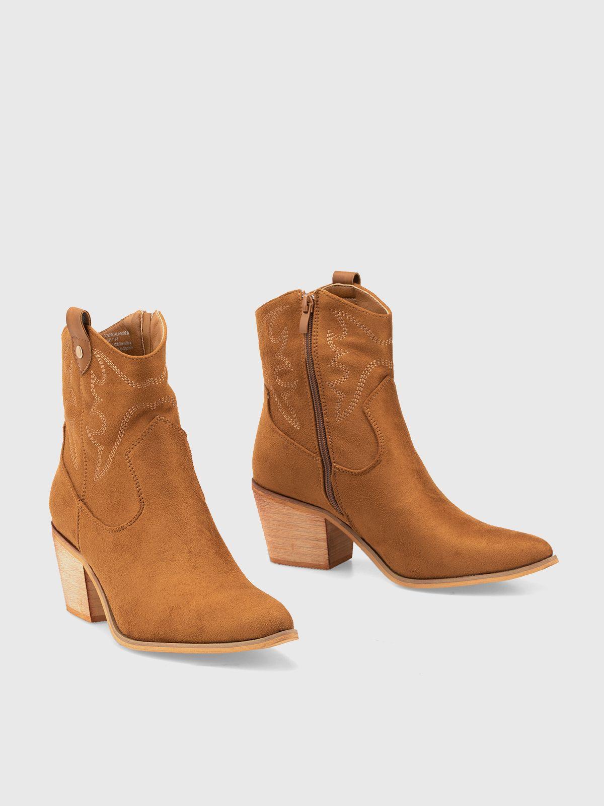 Botin Mujer Emma Camel Weide-4