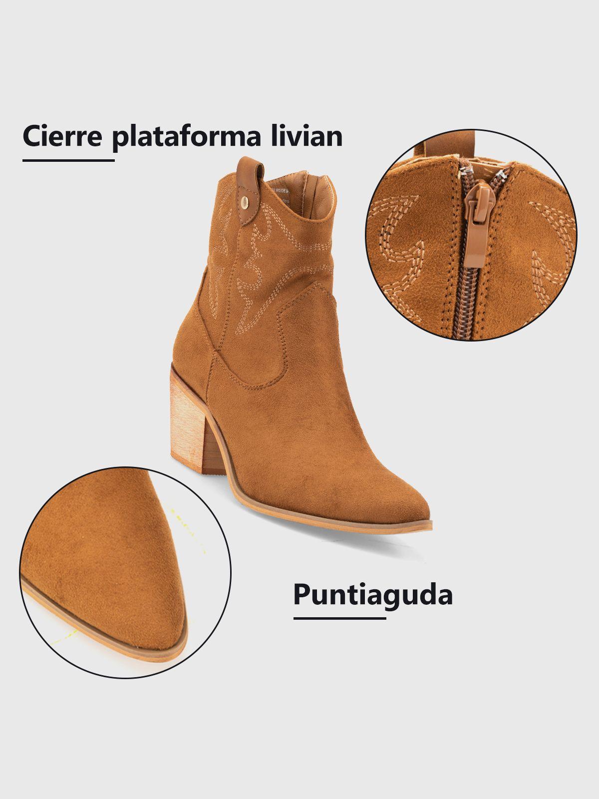 Botin Mujer Emma Camel Weide-6