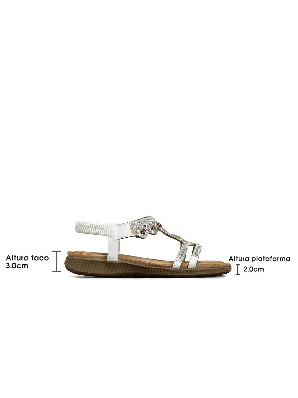 Sandalia Plana Comfort Pedrería Mujer  Weide Js77-4