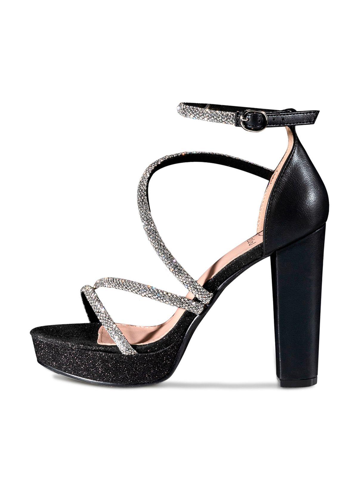 Sandalia Taco Alto Negro Fiesta QIU332 Weide-1