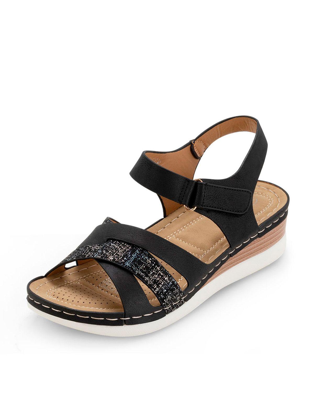 Sandalia Plataforma Negro Casual QIU310 Weide-0
