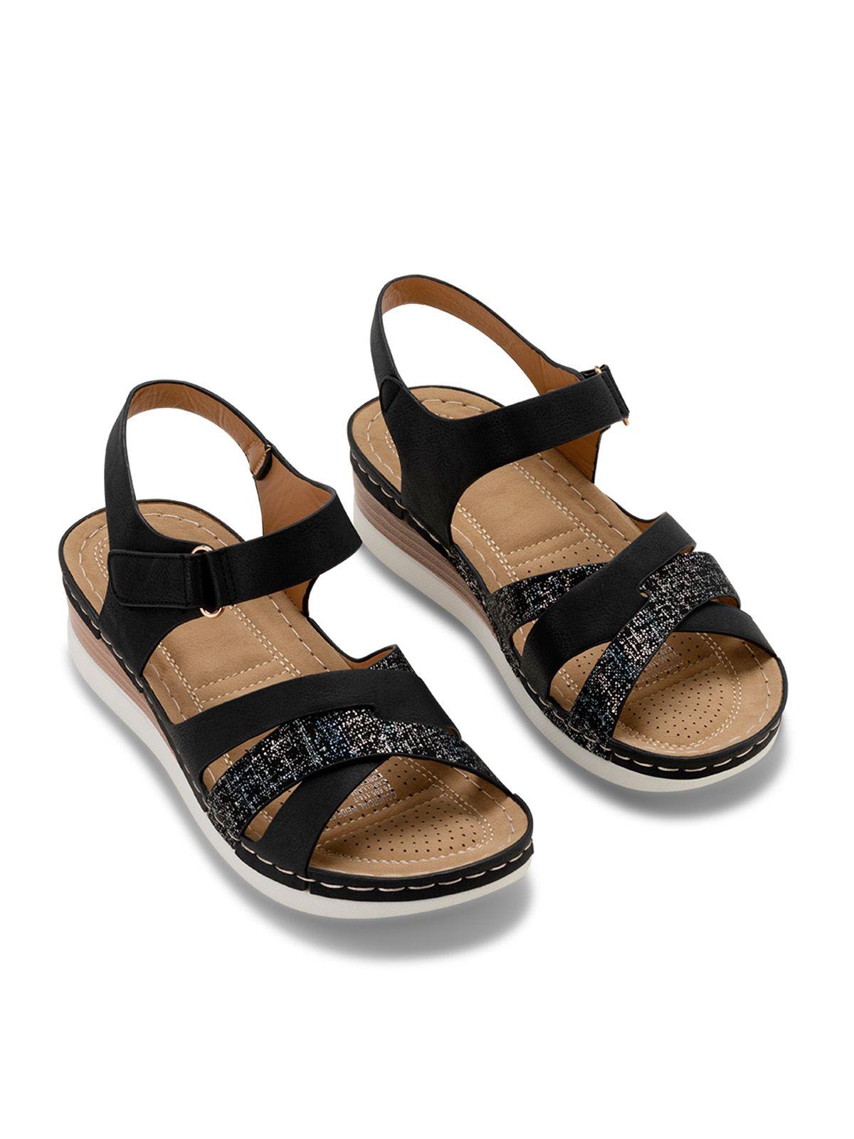 Sandalia Plataforma Negro Casual QIU310 Weide-2