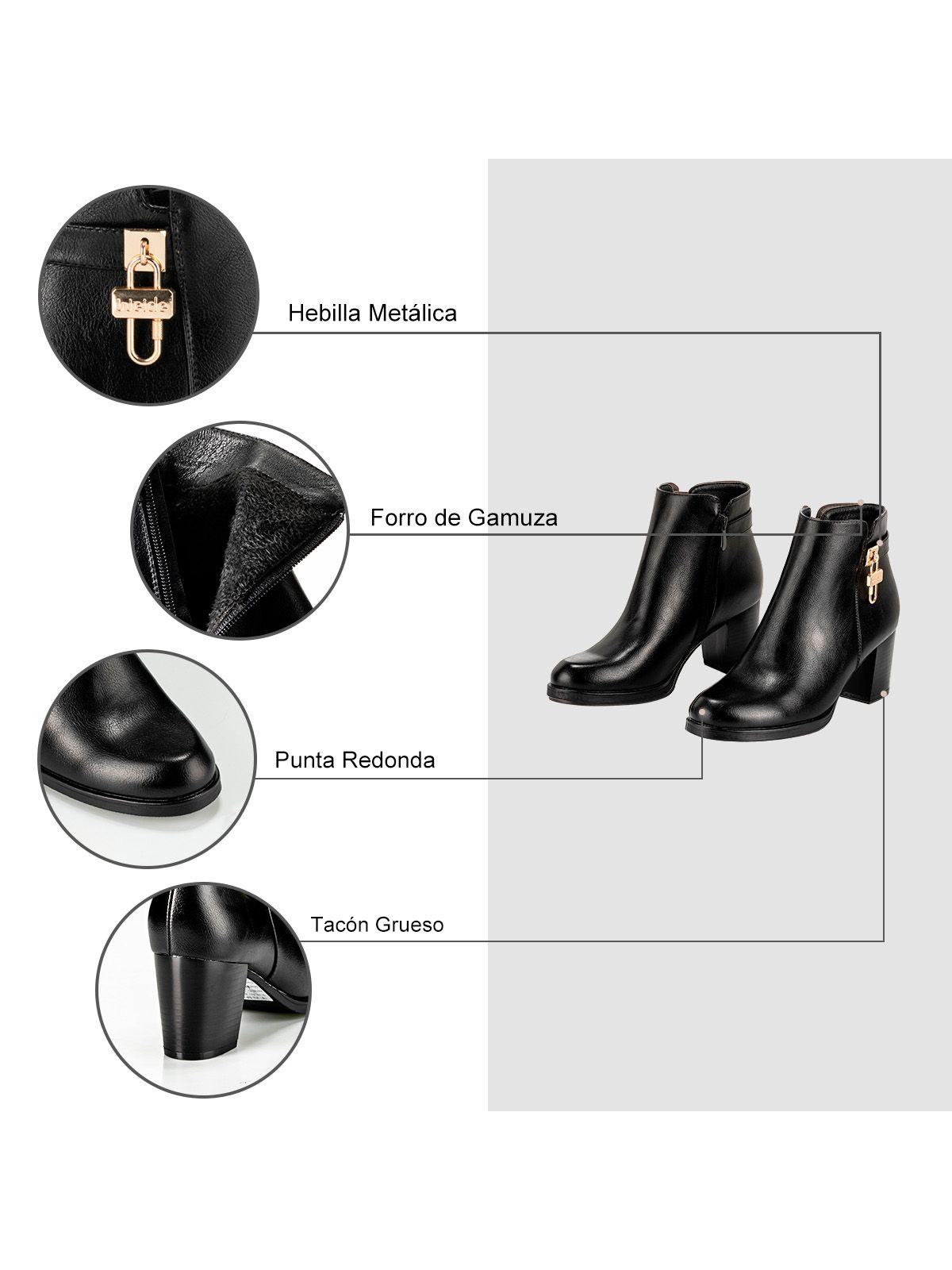 Botin Negro Casual Mujer Weide QBM03-6