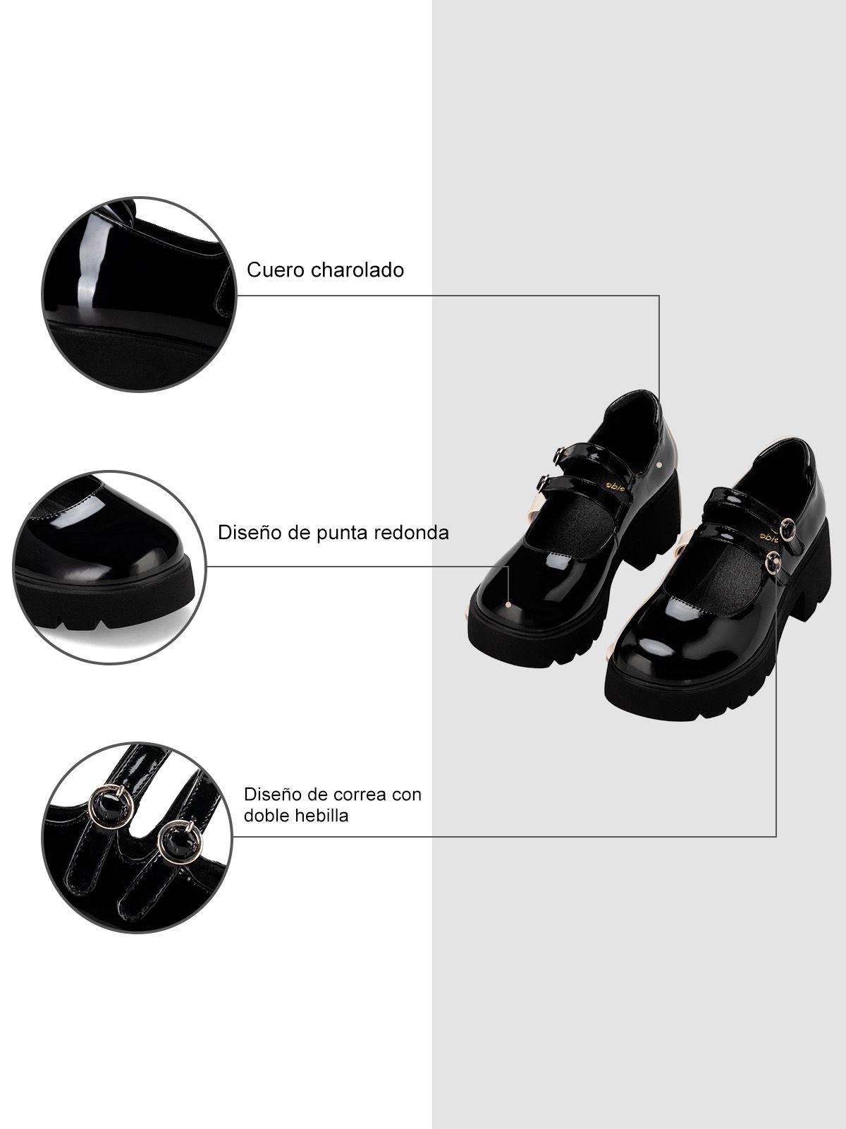 Zapato Taco Negro Casual Mujer Weide YL57-7