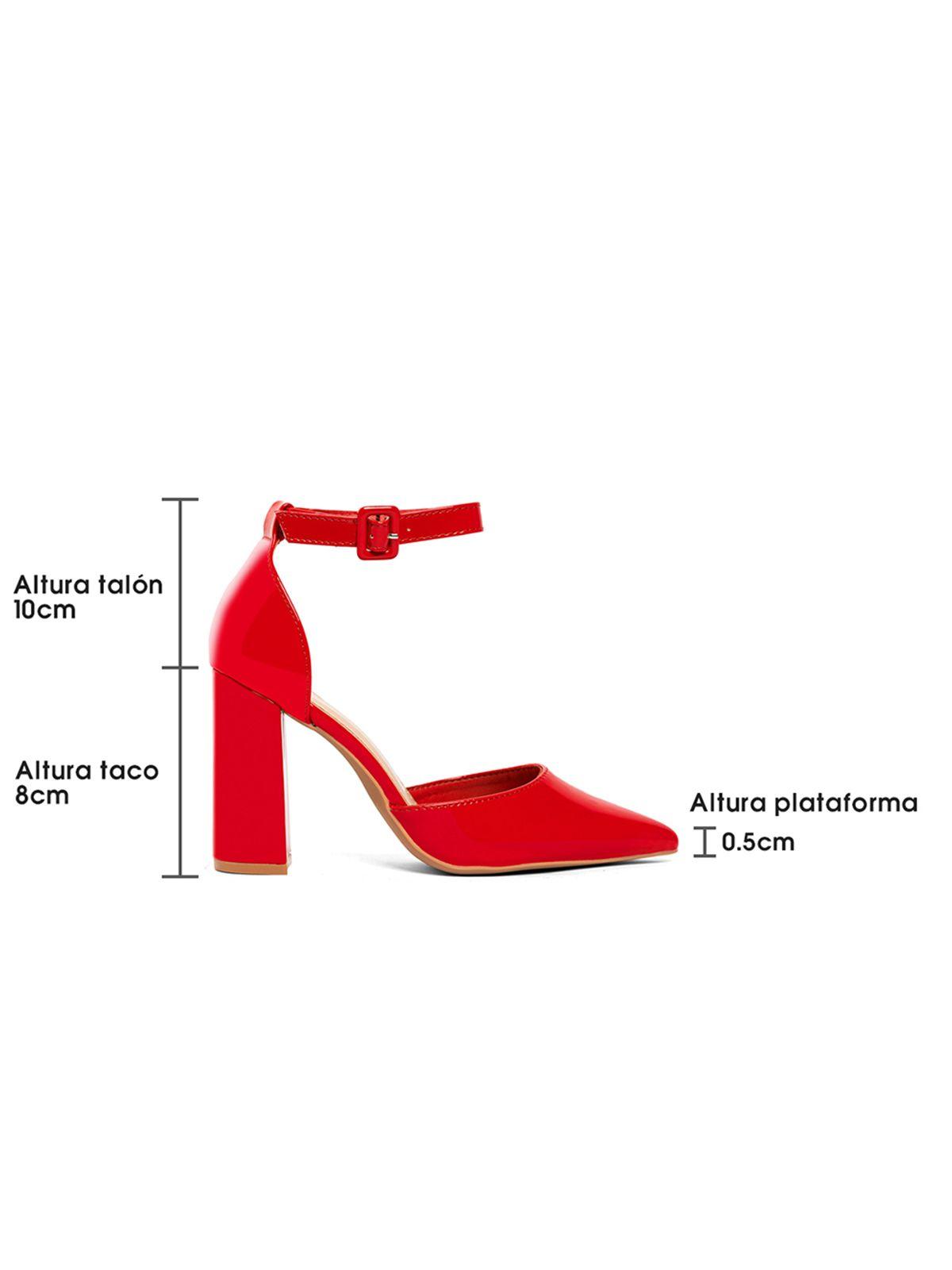 Zapato Taco Alto Rojo Fiesta Mujer Weide GH62-4