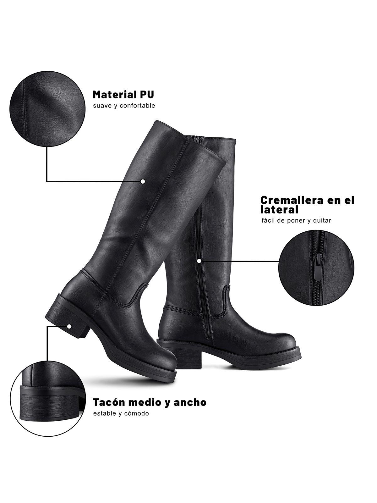 Bota Taco Mujer Casual PU Weide CZY657-8