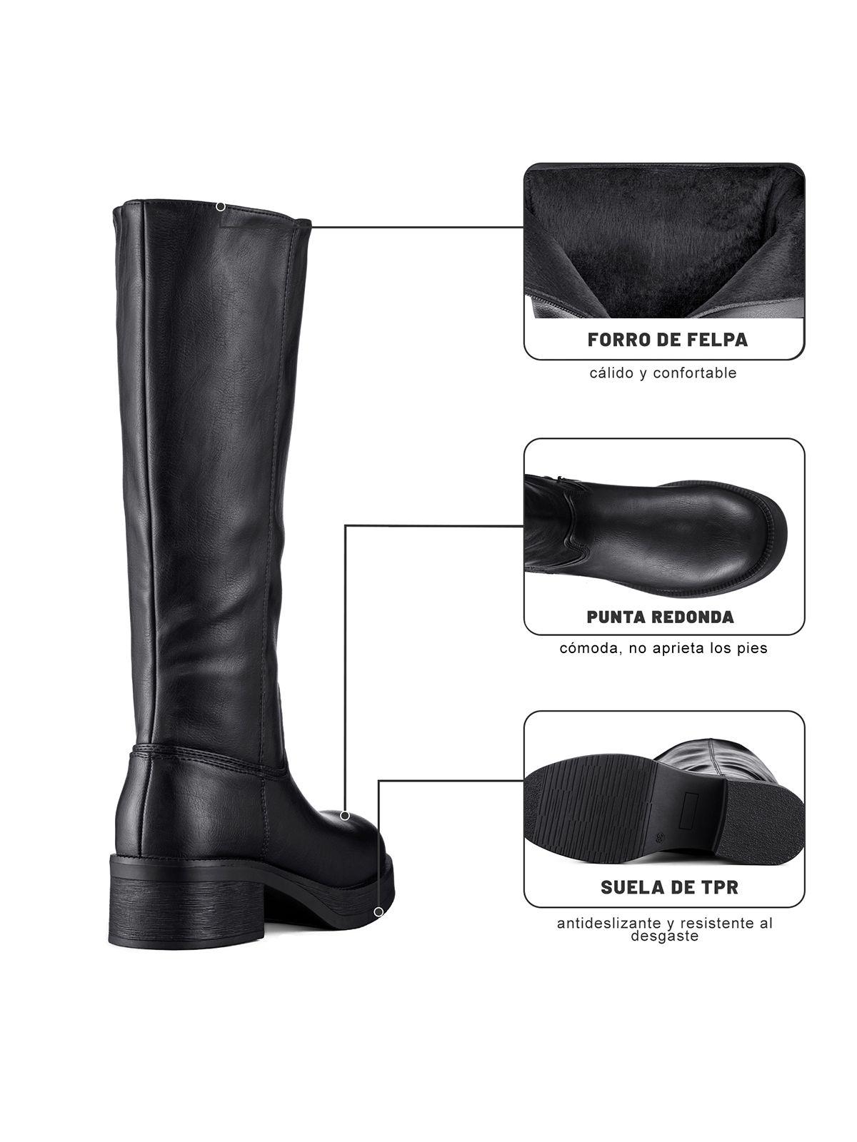 Bota Taco Mujer Casual PU Weide CZY657-9