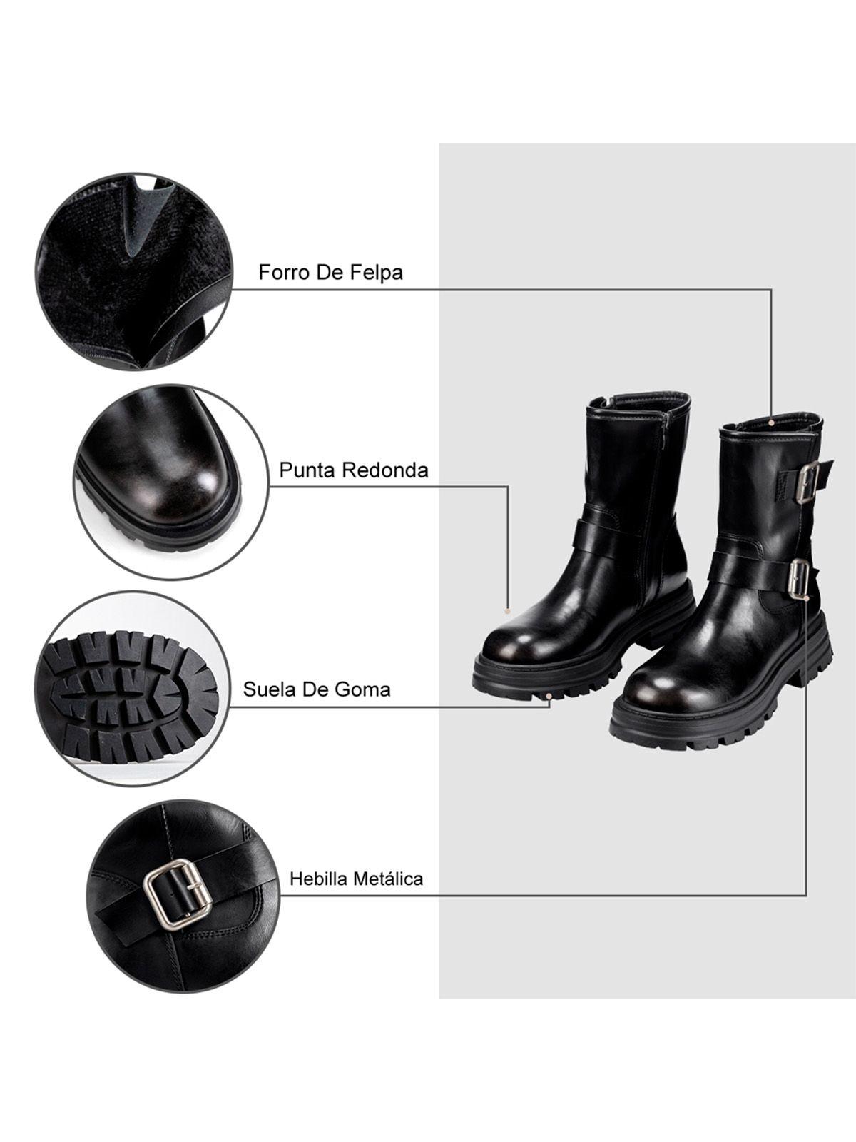 Botin Negro Casual Mujer Weide YL76-6