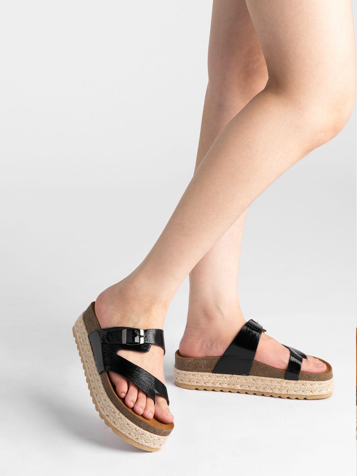 Sandalia Mujer Elena Negro Weide-1