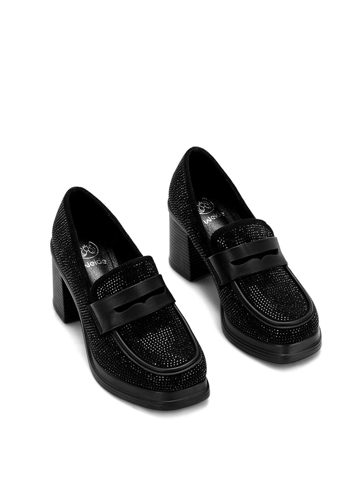 Mocasín Taco Negro Casual JN23 Weide-2