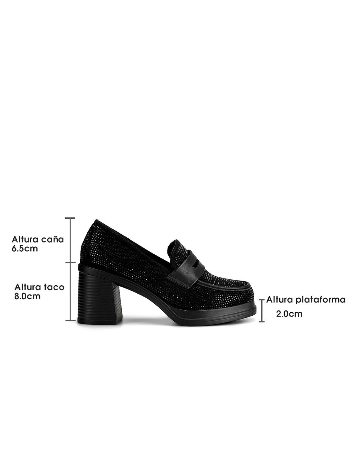 Mocasín Taco Negro Casual JN23 Weide-4