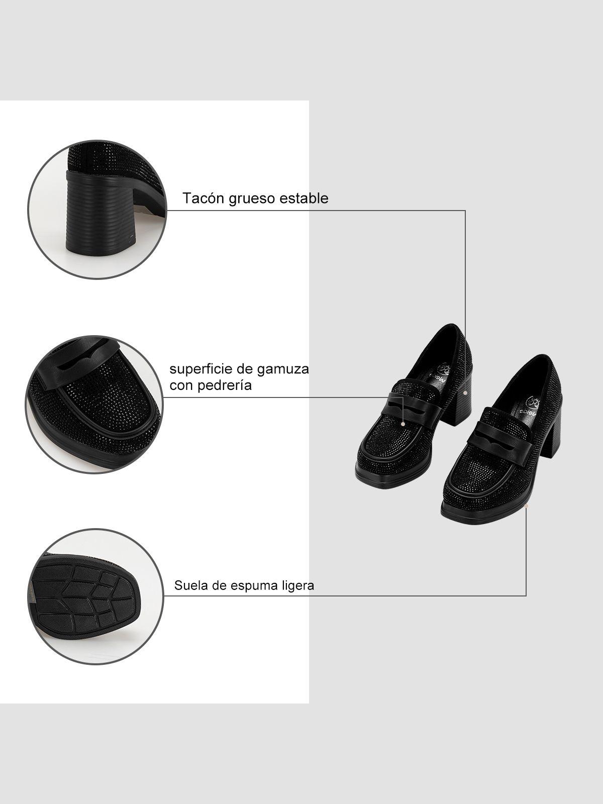 Mocasín Taco Negro Casual JN23 Weide-5