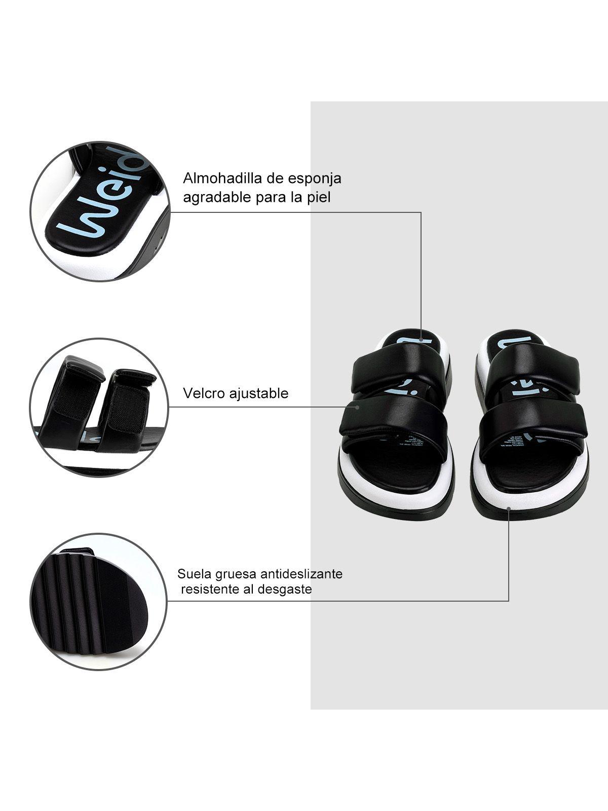 Sandalia Plataforma Negro Casual GH99 Weide-5