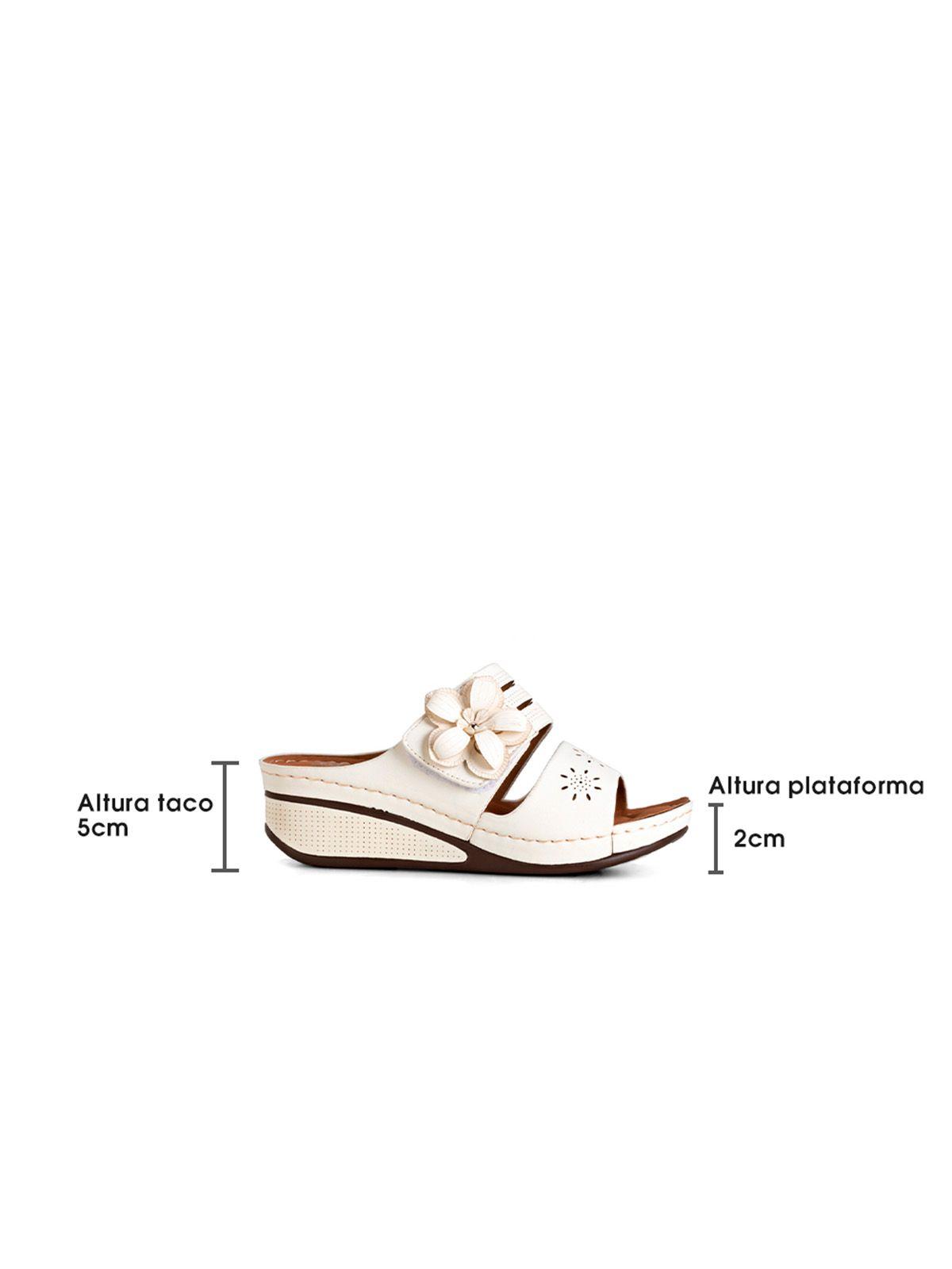 Sandalia Plataforma Blanco Casual QIU323 Weide-4