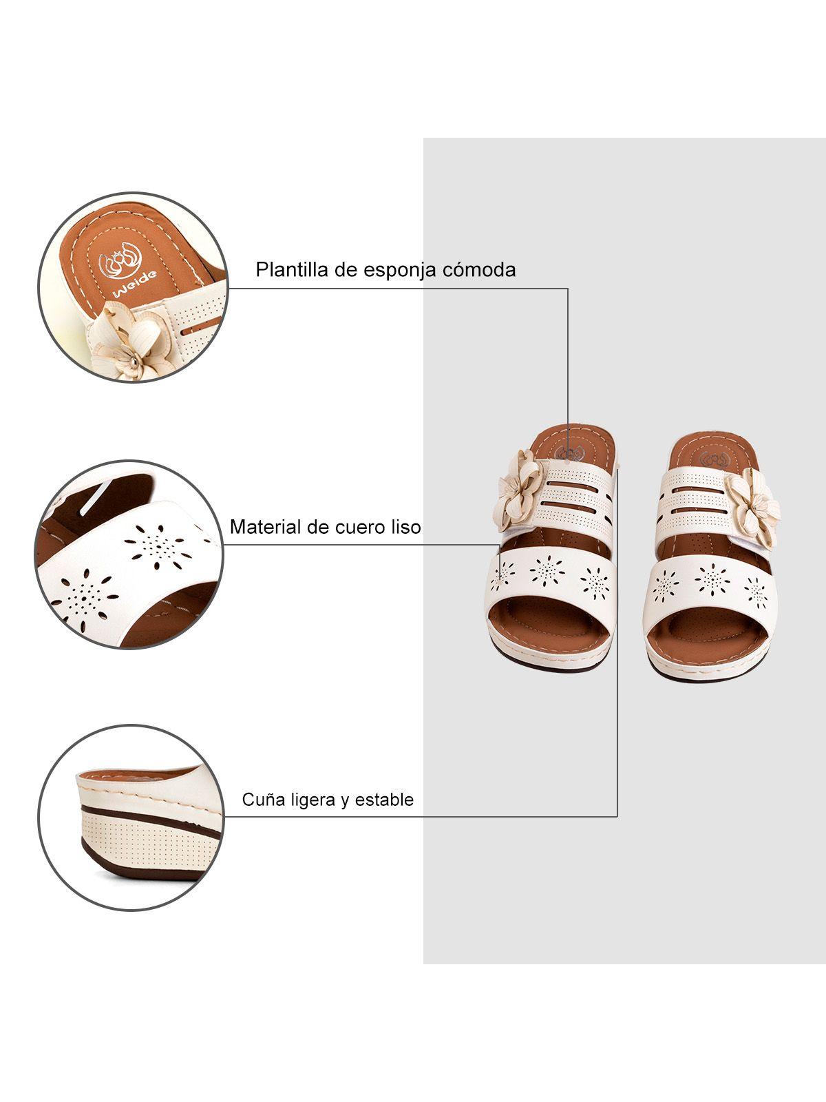 Sandalia Plataforma Blanco Casual QIU323 Weide-5