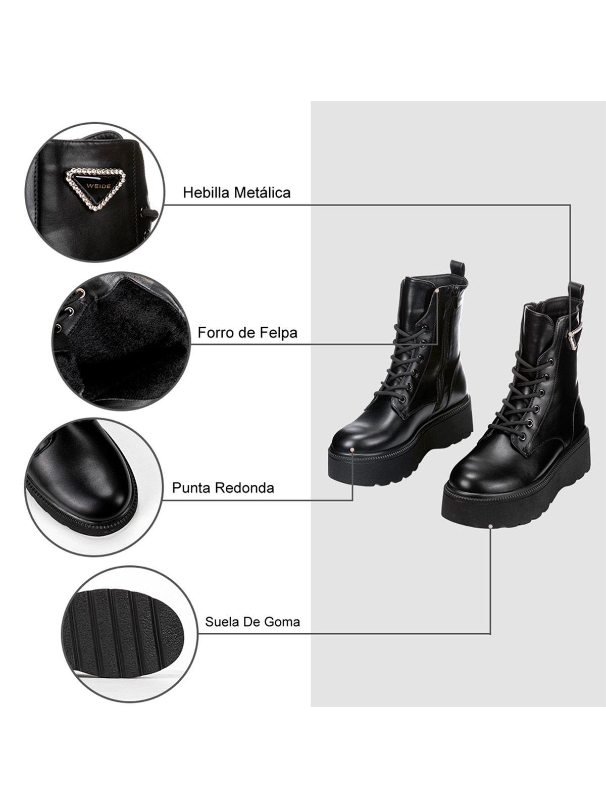 Botin Negro Casual Mujer Weide ZS39-6
