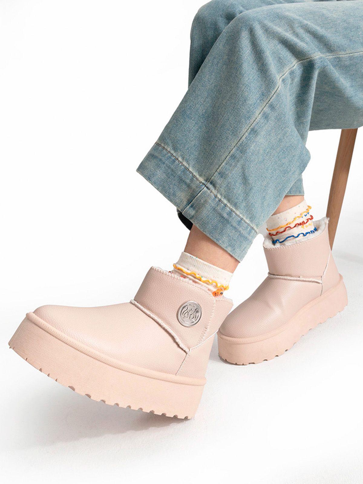 Botin Beige Casual Mujer Weide LT127-1