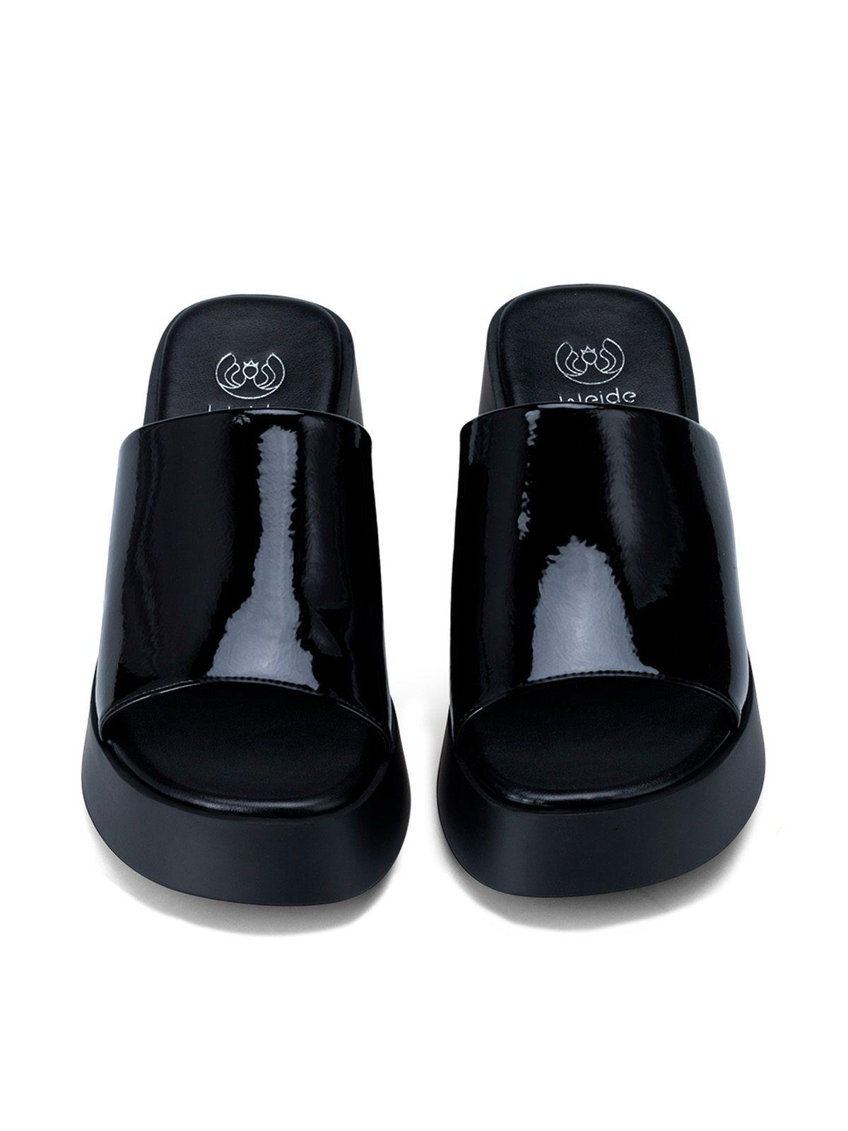 Sandalia Casual Plataforma Negra Mujer Weide QIU330-2