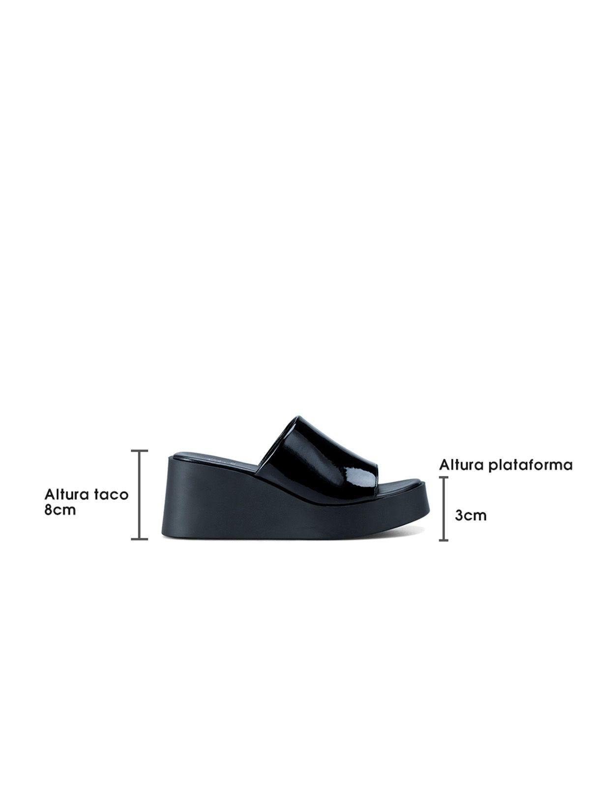 Sandalia Casual Plataforma Negra Mujer Weide QIU330-4