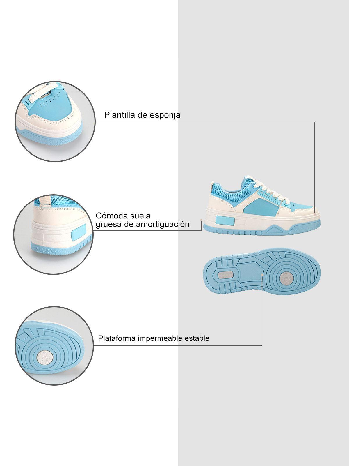 Zapatilla Celeste Casual BOK109 Weide-5